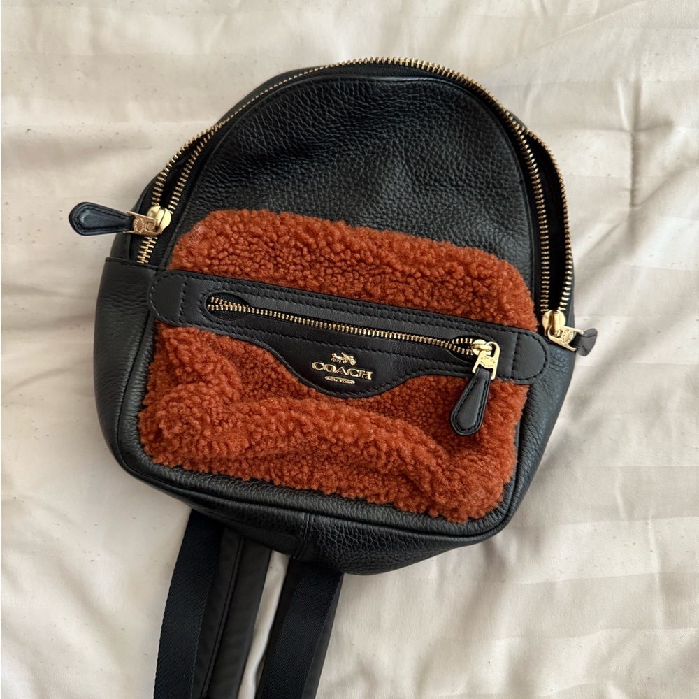 Coach Black and Brown Mini Backpack